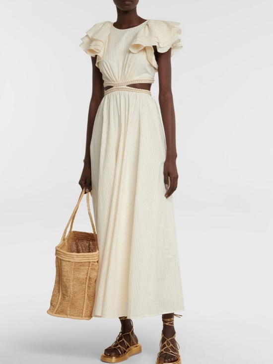 Zimmermann Dresses & Skirts - Zimmermann Anneke Cutout Ruffle Maxi Dress Resort wear Size 10 US NWT